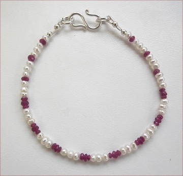 ruby and pearl bracelet
