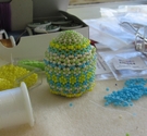 Beaded egg upright