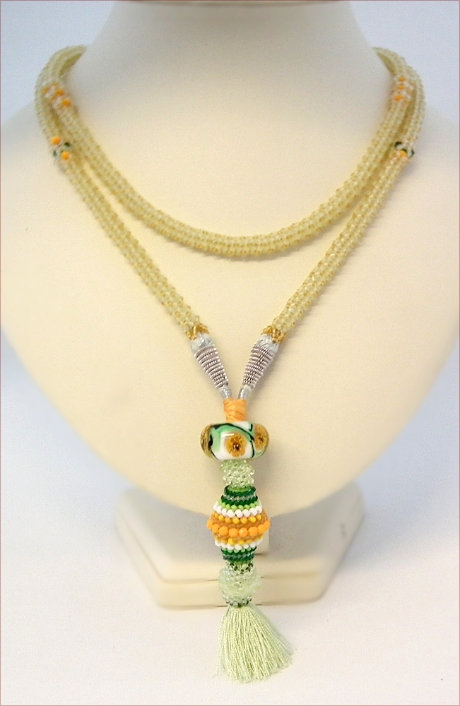 "Flapper" Tassel Beadwork Necklace (BB122)