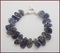 Raw Iolite & Silver Bracelet (SM146) 