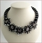 Urchin Black Swarovski Crystals Necklace BW105