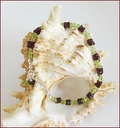 'Wine Lover's Bracelet' Peridot & Garnet Precious Friendship Bracelet (SM144)