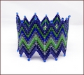 Stormy Seas Zig Zag Beadwork Bracelet (BB43)