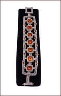 Twenties Topaz Beadwork Bracelet (BB45)