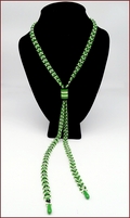 Jazz Fan Beadwork Lariat Necklace (BW143)