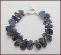 Raw Iolite & Silver Bracelet (SM146)