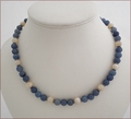 Blue Aventurine and Aragonite Necklace (D46)