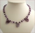 Amethyst with African Lilac Necklace (LF22)