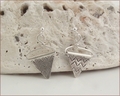 Karen Hill Tribe Silver Pennant Earrings (SS96)