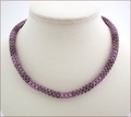 Lilac Chenille Rope Necklace (BW015)