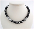 Black and White Netted Pearl Necklace (BW019)