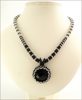 Dark to Light Beadwork Pendant Necklace (BW25)