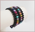 Raw Candy Beadwork Cuff Bracelet (BB016)