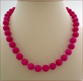 Magenta Candy Jade Necklace (BH88)