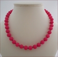 Dark Rose Candy Jade Necklace (BH96)