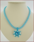 Blue Sparkle Necklace with Swarovski Pendant (WB42)