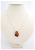 Landscape Jasper Pendant on Silver Snake Chain (LS99)