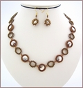 Golden Shadow Swarovski Beadwork Necklace (BW48)