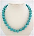 Turquoise Howlite Knotted Necklace (BH100)