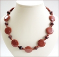 Goldstone Coins Necklace & Earrings (LS107)