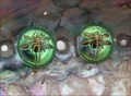 Reed Nymph Green Dragonfly Earrings (BWD03e)