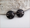 Black and Silver Dragonfly Earrings (BWD07e)