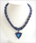 'Azrak' Swarovski Crystal Beaded Necklace (BW103)