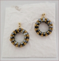 Yellow & Grey Wheel Earrings (BWE04)