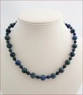 Chrysocolla Knotted Necklace (SS113)