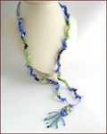 Seaside Sparkle Long Beadwork Necklace (BW130)