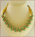 Cellini Spiral Necklace with silk (BW134)