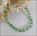 Blue Topaz and Peridot Precious Friendship Bracelet (SM142)