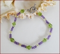 'Iris' Amethyst, Peridot and Citrine Precious Friendship Bracelet (SM143)