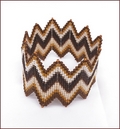 Golf Girl Beadwork Zig Zag Bangle (BB42)