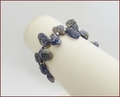 Raw Iolite & Silver Bracelet (SM146)