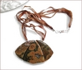 Rainforest Jasper Pendant Necklace (D47)