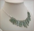 Green Kyanite Sticks with Sterling Silver Chain (WB007)