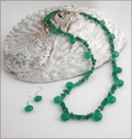 Green Onyx Necklace and Earrings (SM99)