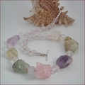 Pastel Crystals Raw Rocks Necklace (WB14)