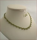 Vesuvianite Necklace and Earrings Set (SM121)