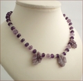 Amethyst with African Lilac Necklace (LF22)