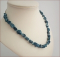 Raw Electric Blue Apatite Necklace (WB17)