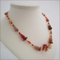 Carnelian Flowers Necklace (CG36)