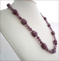 Lilac Lepidolite Knotted Necklace (CG59)