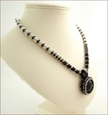 Dark to Light Beadwork Pendant Necklace (BW25)