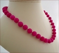 Magenta Candy Jade Necklace (BH88)