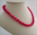 Dark Rose Candy Jade Necklace (BH96)