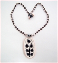 Porcelain Pendant on Beadwork Chain (BW45)