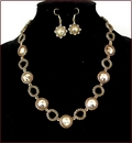 Golden Shadow Swarovski Beadwork Necklace (BW48)