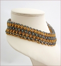 Blue & Gold Netted Collar (BW52)